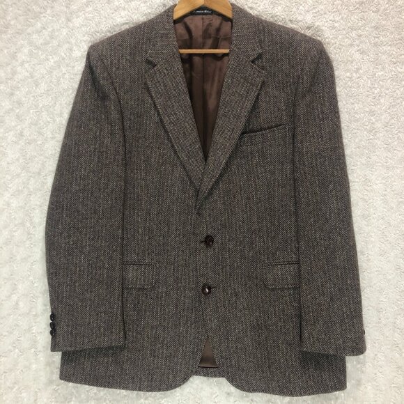 Stafford Hampshire 100% Pre Wool Men's Made in the‎ USA Blazer Size 46R - Picture 1 of 10